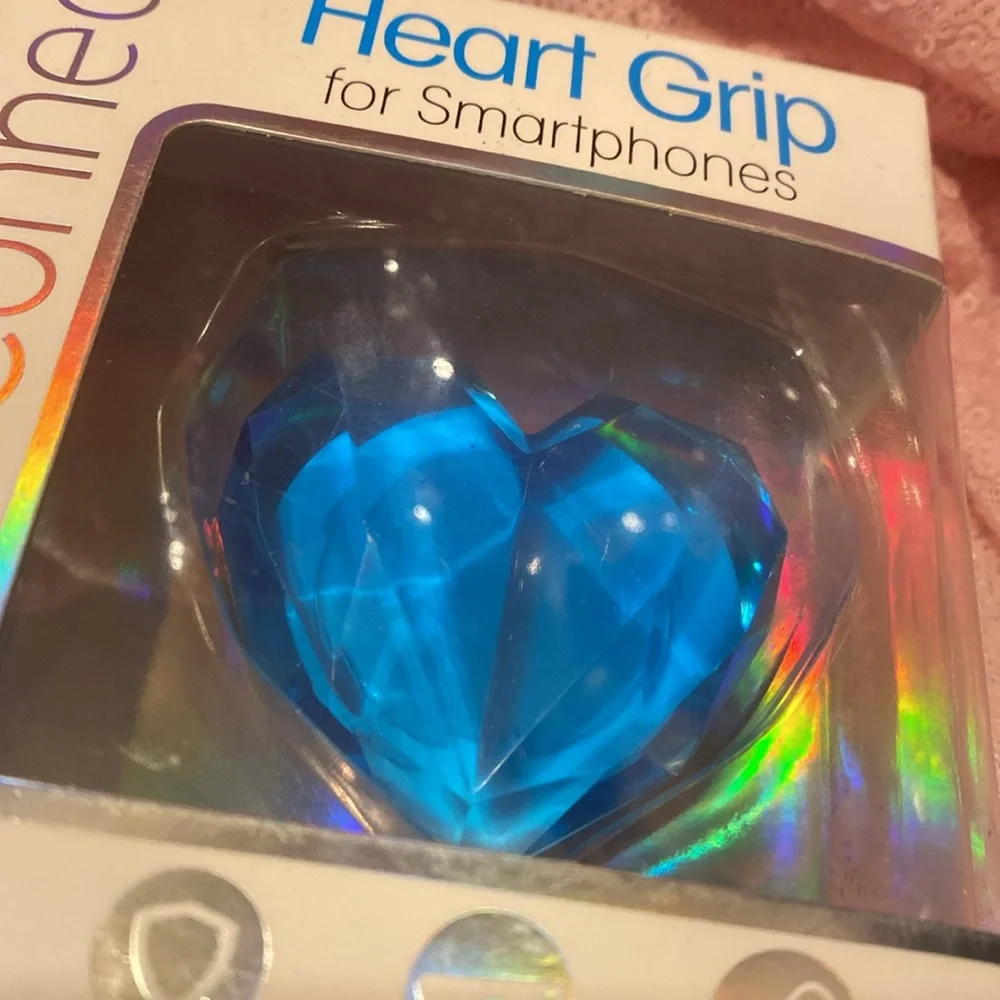 Heart Grip for Smartphones blue color #009